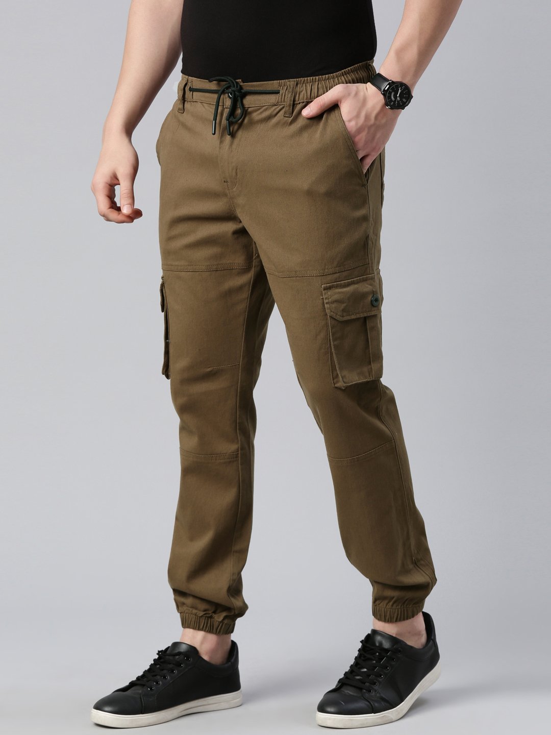Slim Fit Cargo trousers, Dark Brown
